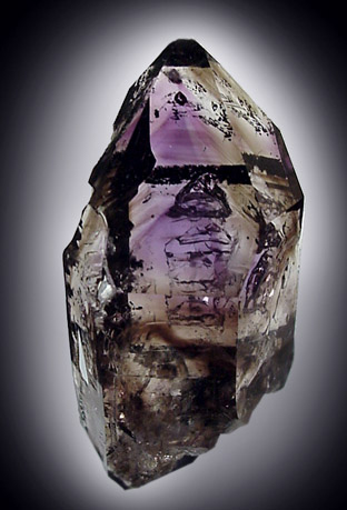 Mineral Specimens: Quartz var. Smoky, Amethyst with enhydro from Brandberg, Namibia
