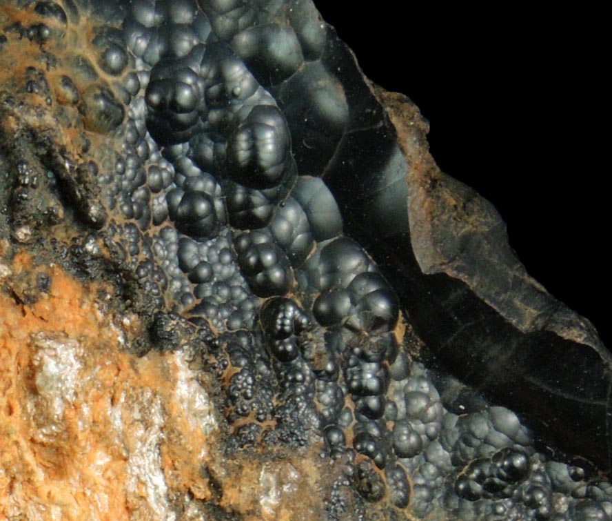 Detail view of mineral Goethite, Quartz, Magnetite for sale from Staten Island Highlands iron mining district, New York City, Richmond County, New York
