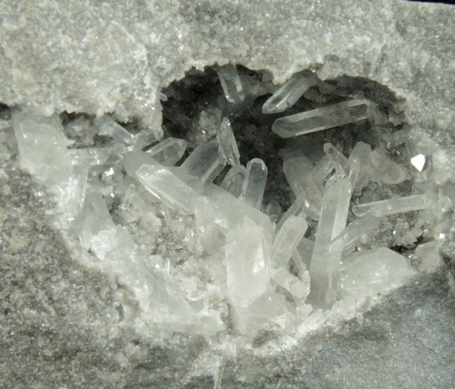 Detail view of mineral Quartz for sale from Northern tip of Manhattan Island beneath the Henry Hudson Bridge, New York City, New York County, New York