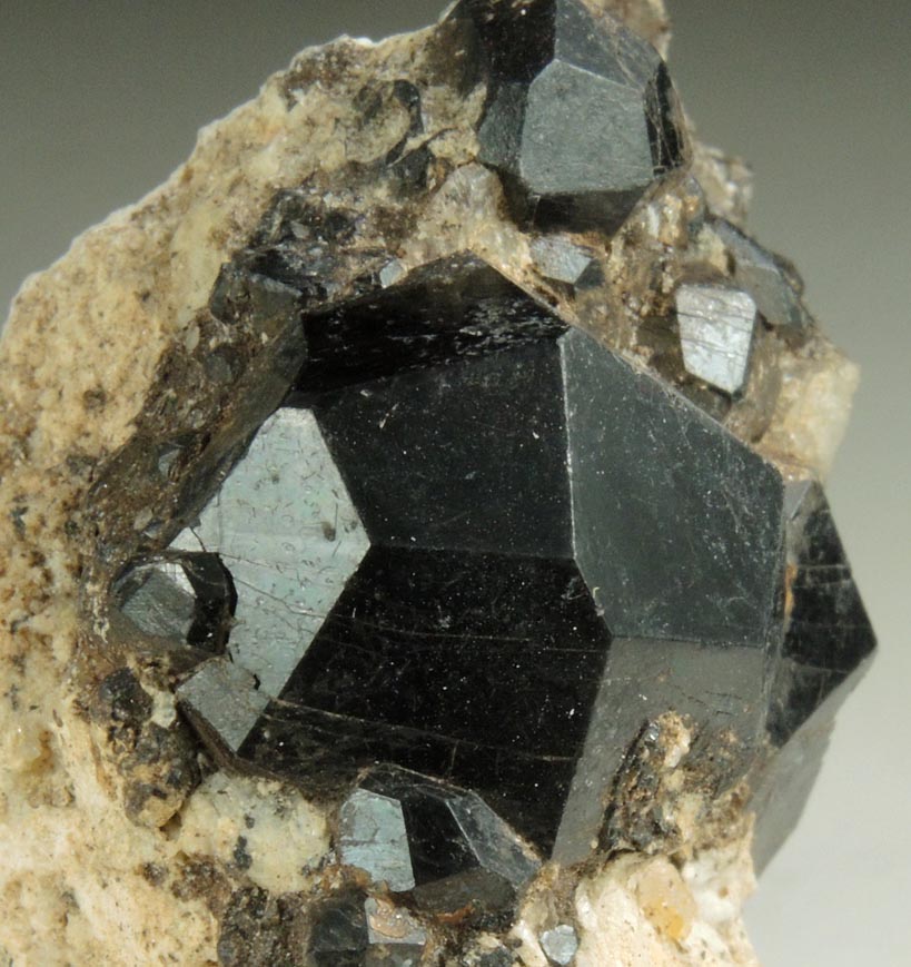 Detail view of mineral Almandine Garnet for sale from Broadway at 36th Street, Manhattan Island, New York City, New York County, New York