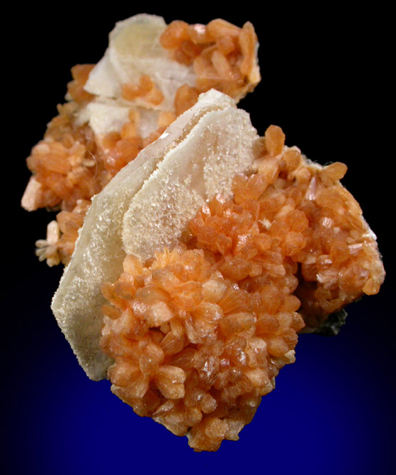 Calcite crystals on stilbite from Water Tunnel No.2 under Roosevelt Island, NY County 