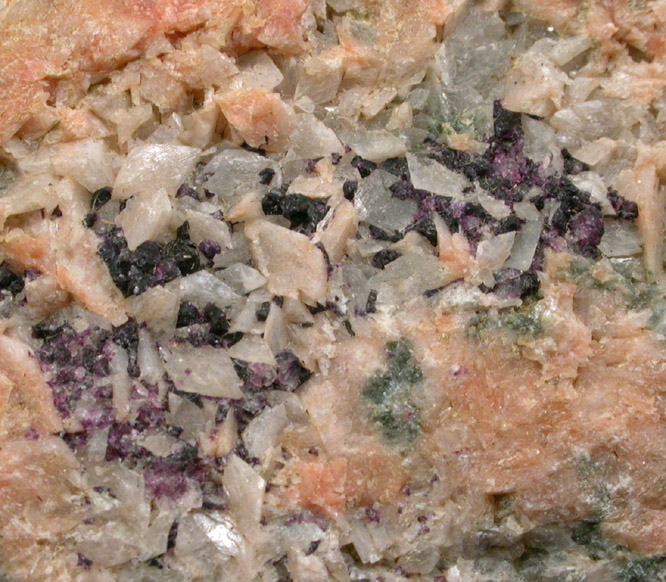 Fluorite and orthoclase var. adularia from 168th Street and Harlem Speedway (Harlem River Drive), Manhattan 
