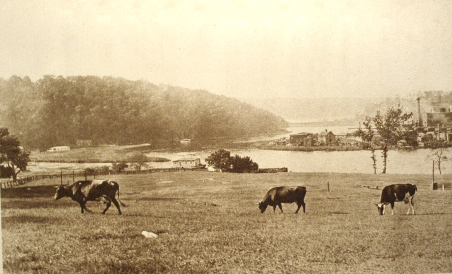 The Minerals of New York City: Northern Manhattan Island ca. 1883 with Inwood Hill in the distance and Spuyten Duyvil Creek 
