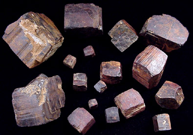 Mineral Specimens: Limonite pseudomorphs after Pyrite (20+ pcs.) from Fruitville Pike locality, North of Lancaster, Pennsylvania